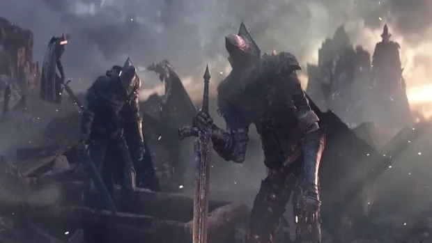 Concept art: ancient warriors bound by wolf’s blood amid ruins